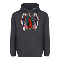 Smoke Angel Wing Lady of Guadalupe 4th of July Heavyweight Hoodie - Jasminsmagicworld