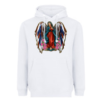 White Angel Wing Lady of Guadalupe 4th of July Heavyweight Hoodie - Jasminsmagicworld