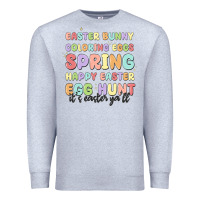 Heather Grey easter bunny spring Premium Sweatshirt - MaliasSmallBusiness