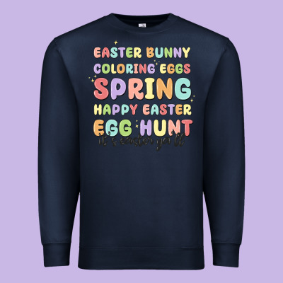 Easter Bunny Spring Premium Sweatshirt Designed By Maliassmallbusiness