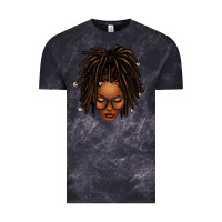 Cloud Black afro locs messy bun Vintage Tee - texasbilliewilder