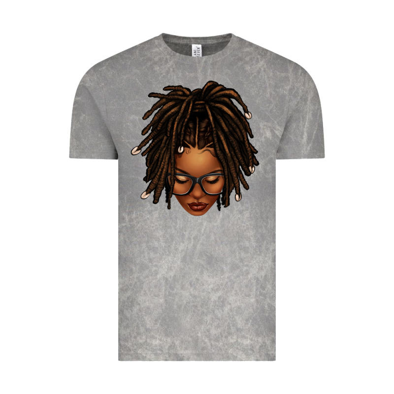 Afro Locs Messy Bun Vintage Tee by texasbilliewilder | Teevron