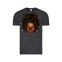 Vintage Black afro locs messy bun Vintage Tee - texasbilliewilder