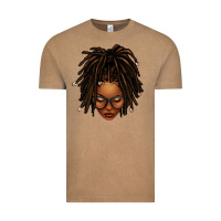 Vintage Coffee afro locs messy bun Vintage Tee - texasbilliewilder
