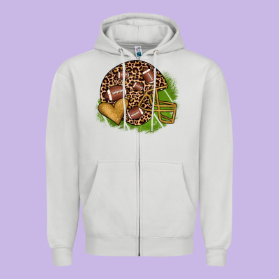 American Football Helmet Zipper Hoodie Designed By Jahusdesignshop