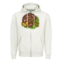 Oatmeal Heather american football helmet Zipper Hoodie - JahusDesignShop