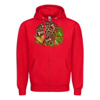 Red american football helmet Zipper Hoodie - JahusDesignShop