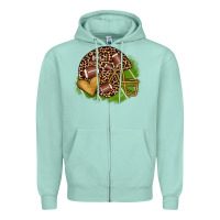 Seafoam american football helmet Zipper Hoodie - JahusDesignShop