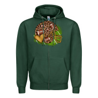 Sports Green american football helmet Zipper Hoodie - JahusDesignShop