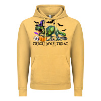 Vintage Mustard T-Rex Trick Rawr Treat Vintage Hoodie - RanaPortraitStore