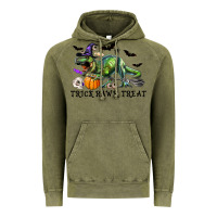 Vintage Olive T-Rex Trick Rawr Treat Vintage Hoodie - RanaPortraitStore