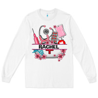 White costom name nurse hat and elements Long Sleeve Tee - AdoDesignShop