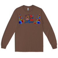 Chestnut floral 4th of july crew 16oz libbey cup Long Sleeve Tee - HRA Design Shop