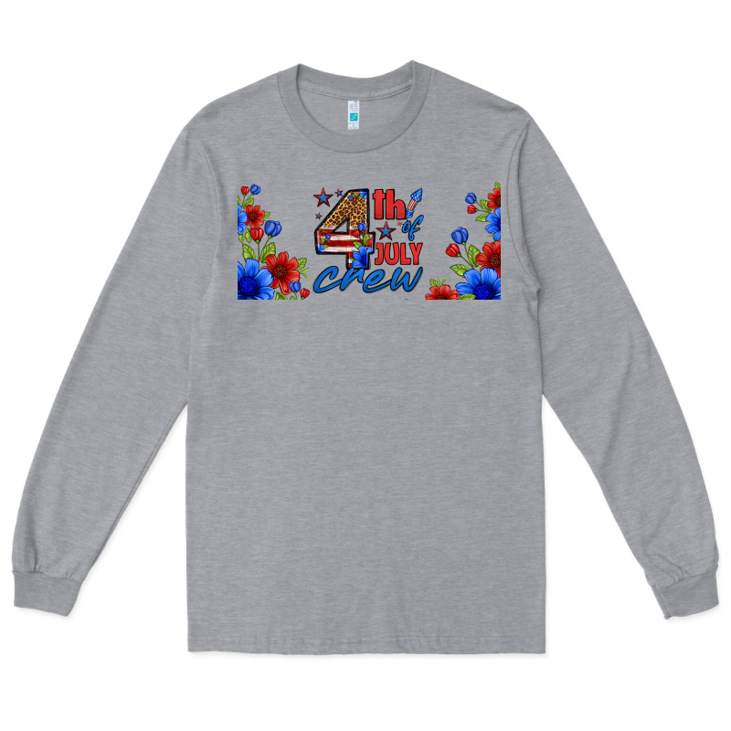 Floral 4th Of July Crew 16oz Libbey Cup Long Sleeve Tee by HRA Design Shop | Teevron