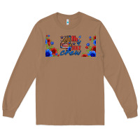 Toasted Coconut floral 4th of july crew 16oz libbey cup Long Sleeve Tee - HRA Design Shop