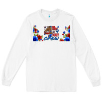 White floral 4th of july crew 16oz libbey cup Long Sleeve Tee - HRA Design Shop