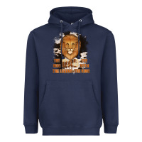 Navy Dad The Man Cowhide Background Heavyweight Hoodie - Jasminsmagicworld