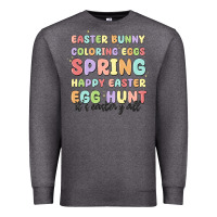 Charcoal Heather easter bunny spring Premium Sweatshirt - MaliasSmallBusiness
