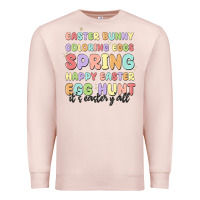Pale Pink easter bunny spring Premium Sweatshirt - MaliasSmallBusiness