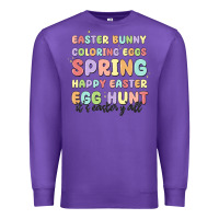 Purple easter bunny spring Premium Sweatshirt - MaliasSmallBusiness