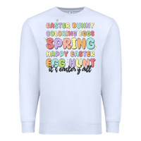 White easter bunny spring Premium Sweatshirt - MaliasSmallBusiness