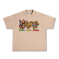 Burro peace love autism Urban Heavy Tee - Zillion Design Studio