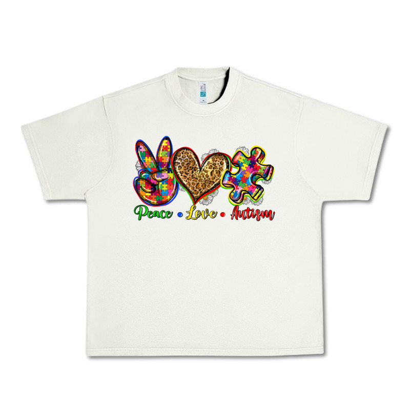 Peace Love Autism Urban Heavy Tee by Zillion Design Studio | Teevron