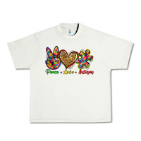 Pistachio peace love autism Urban Heavy Tee - Zillion Design Studio