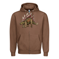 Chestnut dinosaur stegosaurus Zipper Hoodie - Artiststas
