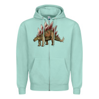 Seafoam dinosaur stegosaurus Zipper Hoodie - Artiststas