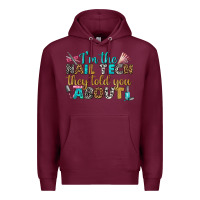 Burgundy i'm the nail tech they told you about bbs Premium Hoodie - BundleAndBundleShop