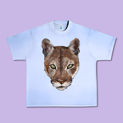 Florida Panther  Face Urban Heavy Tee Designed By Barkaloodesign