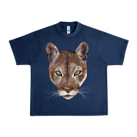 Navy florida panther  face Urban Heavy Tee - BarkalooDesign