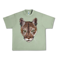 Oil Green florida panther  face Urban Heavy Tee - BarkalooDesign
