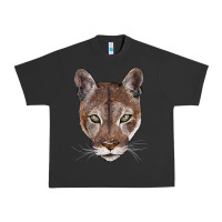 Pigment Black florida panther  face Urban Heavy Tee - BarkalooDesign