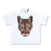 White florida panther  face Urban Heavy Tee - BarkalooDesign