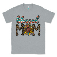 Heather Grey blessed mom Classic Tee - CowhideDigitalArt