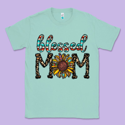 Blessed Mom Classic Tee Designed By Cowhidedigitalart