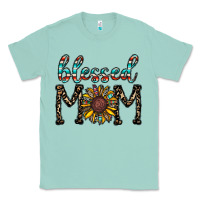 Seafoam blessed mom Classic Tee - CowhideDigitalArt