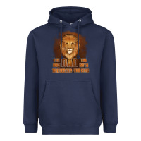 Navy Dad The Man Leather Background Heavyweight Hoodie - Jasminsmagicworld