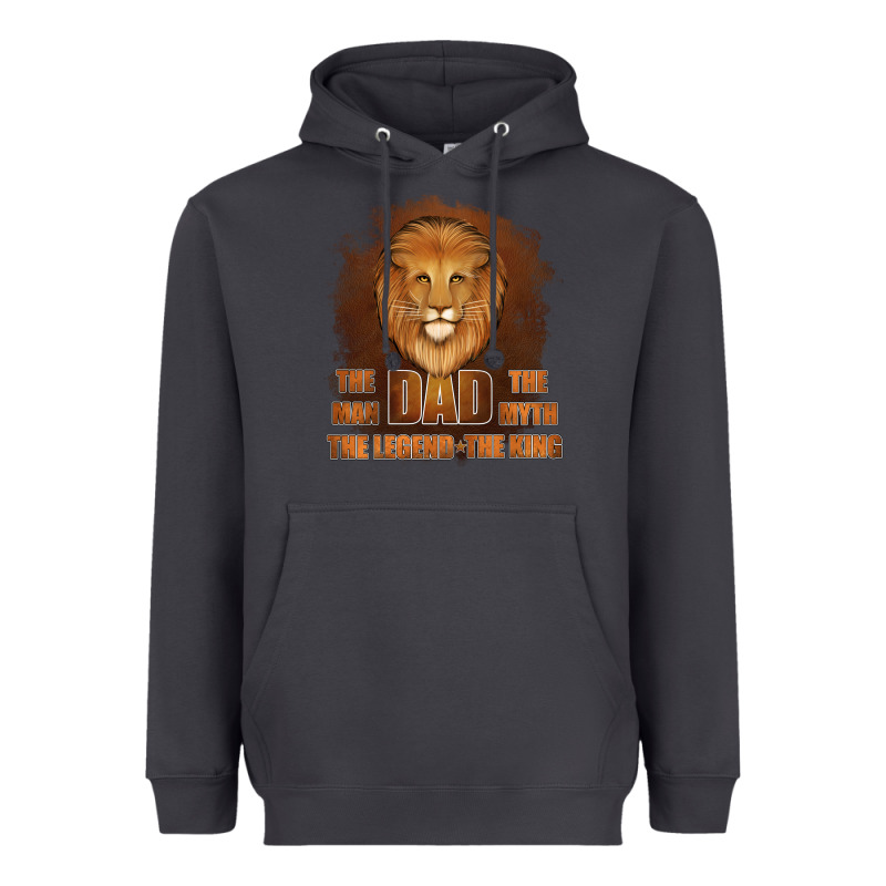 Dad The Man Leather Background Heavyweight Hoodie by Jasminsmagicworld | Teevron