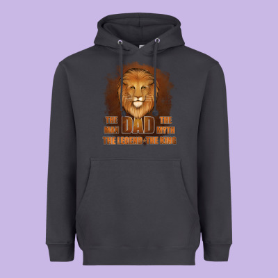 Dad The Man Leather Background Heavyweight Hoodie Designed By Jasminsmagicworld