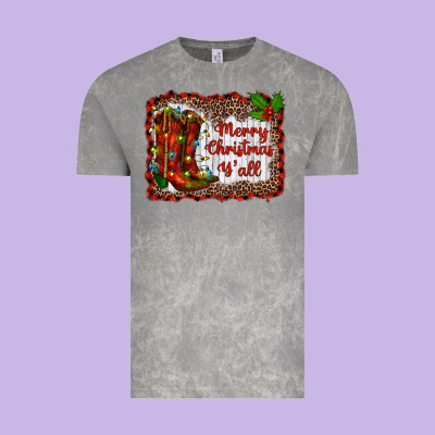 Merry Christmas Yall Vintage Tee Designed By Ranaportraitstore