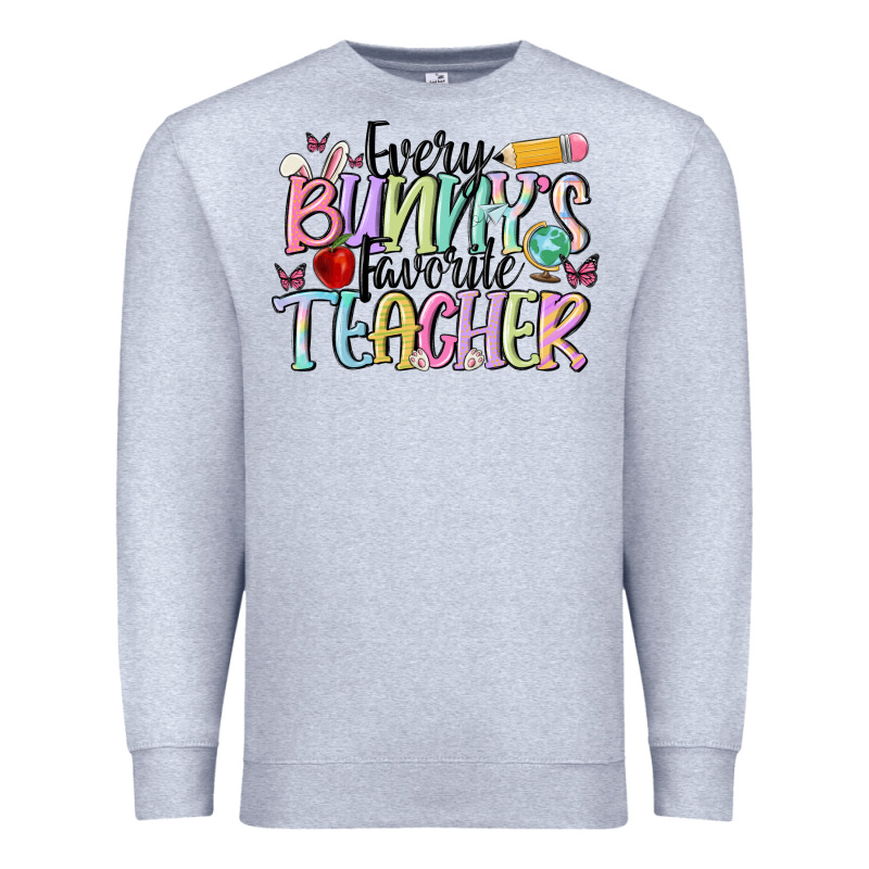 Every Bunny's Favorite Teacher Premium Sweatshirt by MaliasSmallBusiness | Teevron