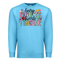 Ocean Blue every bunny's favorite teacher Premium Sweatshirt - MaliasSmallBusiness