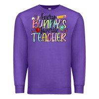 Purple every bunny's favorite teacher Premium Sweatshirt - MaliasSmallBusiness