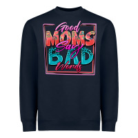 Navy good moms say bad words Heavyweight Sweatshirt - Zillion Design Studio