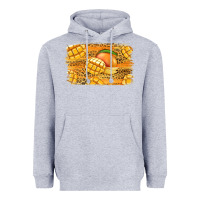 Heather Grey Mango Background Heavyweight Hoodie - Jasminsmagicworld