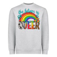 Heather Grey the future is queer Heavyweight Sweatshirt - texasbilliewilder