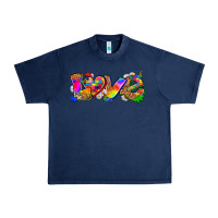 Navy love autism Urban Heavy Tee - Zillion Design Studio
